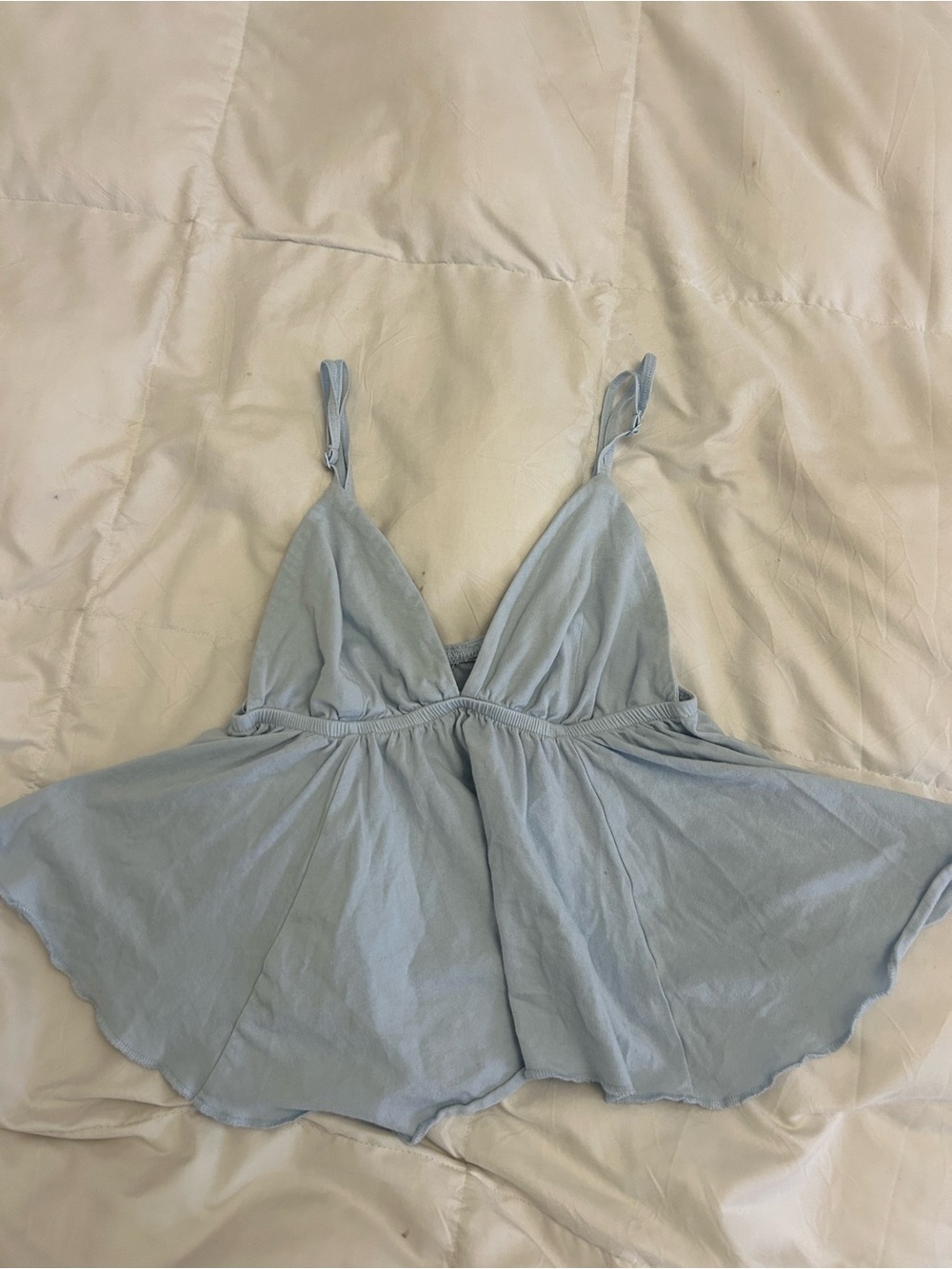 wild fable Pale Blue Babydoll Chemise with Adjustable Straps